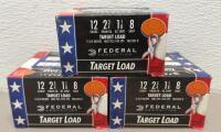 (3) Boxes Of Federal Top Gun 12 Gauge 2-3/4" 1-1/8oz #8 Shot, 1145fps, 25 Rounds, Target Load Ammunition