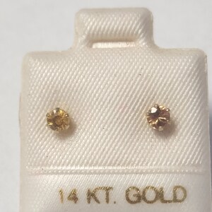 $200 14K Yellow Sapphire Earrings