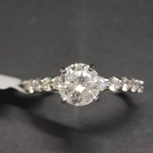 $9940 14K Diamond (1Ct,I1,I) Diamond(0.36ct) Ring