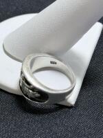 Sterling Silver Lion Motif Ring 925 Stamped, Sculpted Openwork Band, Antique Finish - 4