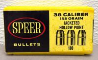 Speer .38 Cal 158gr JHP Bullets, CCI No. 500 Small Pistol Primers, Kent Celluloid Pocket Knife - 2
