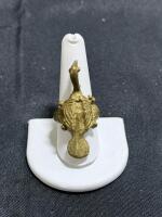 Antique Brass Ring with Ornate Bird Figure, Likely Late 19th to Early 20th Century