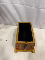 Veronese Egyptian Anubis Trinket Box, Resin, Felt-Lined, 7"x4"x8", Hieroglyphics, #2488 (Sp-12) - 4