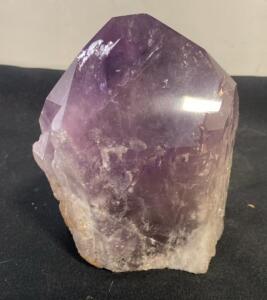 Natural Amethyst Crystal Point &ndash; Semi-Transparent Specimen