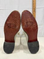 Justin L3713 White Leather Cowboy Boots, Men&rsquo;s, Made in USA, 12&rdquo; Shaft, Reg #13809 2 - 3