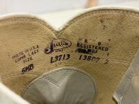 Justin L3713 White Leather Cowboy Boots, Men&rsquo;s, Made in USA, 12&rdquo; Shaft, Reg #13809 2 - 5