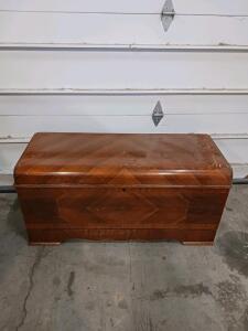 Lane Cedar Chest, Art Deco Waterfall, Cedar Lined, 48" x 18" x 22", Altavista VA