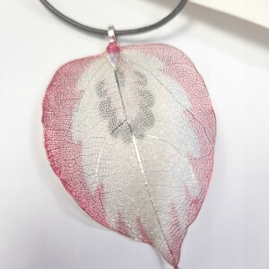 $50 Natural Leaf With Leather Chord Necklace