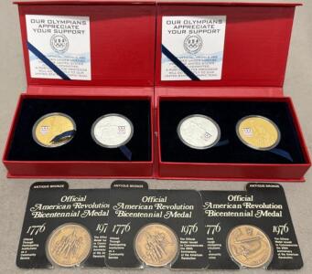 Team USA 2010 Vancouver Olympic Commemorative Medal Sets & Bicentennial 1976 Bronze Medals
