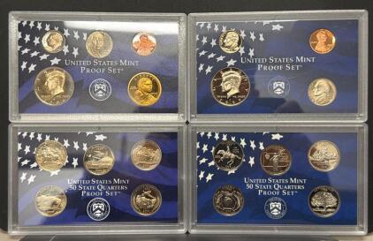1999 & 2006 United States Mint Proof Sets, Original Packaging, State Quarters, Complete Sets