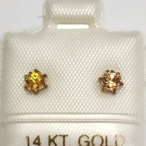 $200 14K Yellow Sapphire Earrings