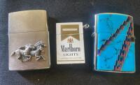Collectible Flip-Top Lighters: Marlboro & Camel Advertising Designs, Unique Finishes (R-11) - 3