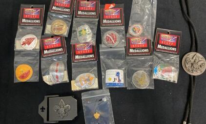 Vintage Boy Scouts BSA Medallion Collection, National Jamboree, Belt, Bolo Tie, 20+ Pieces