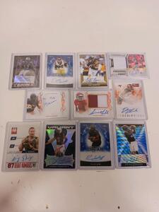 2018 Panini Kyle Lauletta RC Patch Auto /349 & Leaf Cody Thompson Rookie Autograph Football Cards