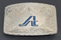 Patriotic and Historical Belt Buckle Lot &ndash; USA Eagle &ldquo;Born in the USA&rdquo;, 1983 Idaho Centennial, Engraved AC - 4