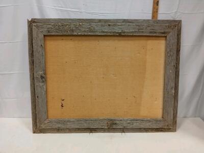 Large Rustic Reclaimed Wood Picture Frame with Canvas, 32" x 24" Sp-6