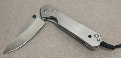 Chris Reeve Small Sebenza 21 Folding Knife, 2.94" S30V Blade, Titanium Handle