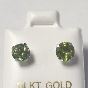 $300 14K Peridot(1.35ct) Earrings