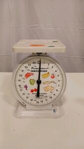 American Family Scale, 25 lb Capacity, Mechanical Kitchen Scale with Colorful Dial
