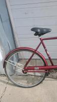 Free Spirit Fire Spirit Single-Speed 27" Steel City Bike, 1980s, Burgundy, Fenders, 21" Frame - 4