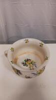Antique English Floral Ceramic Chamber Pot, Marked 5725, Glazed, c.1880&ndash;1930, 10" Diameter - 2