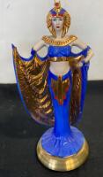 Art Deco Egyptian Revival Porcelain Figurines - Cleopatra & Snake Charmer ( SP3 ) - 2