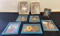 Set of 8 Framed Fairy & Classical Figure Art Prints, Distressed & Decorative Frames, 9x11 to 5x6 in ( SP 4)