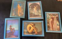 Set of 8 Framed Fairy & Classical Figure Art Prints, Distressed & Decorative Frames, 9x11 to 5x6 in ( SP 4) - 3