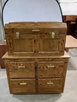 Handcrafted Oak & Cedar Blanket Chest with 4 Drawers, Custom Made by Bud the Builder