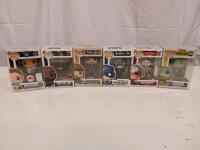Funko Pop! Lot: Captain America 627, Han Solo 472, Peacemaker 1232, Leonardo 1134, Marner 73, Loki 984