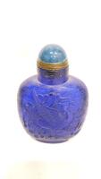 Antique Cobalt Blue Perfume and Scent Bottle Collection, Ornate Silver Accents, Ca. 1900 - 3