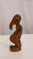 Mid-Century Modern Wooden Bird Sculptures &ndash; Set of 2, Whimsical Design, Hand-Carved - 4