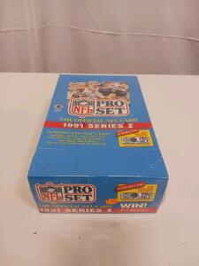 1991 Pro Set NFL Series I Factory Sealed Wax Box &ndash; 36 Packs, 504 Cards, Includes Bill Belichick Rookie