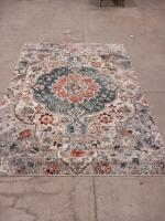 Pandora Collection CARPLA Gray-Ivory Area Rug 5'3" x 7'3" Polypropylene/Polyester