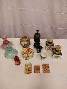 Vintage La Central Cl&aacute;sicos Mexican Matchbox Set (1940s-50s) &ndash; Statue, Train, Taurina Art