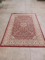 Traditional 6x9 ft Persian Style Red Area Rug, Medallion Floral Pattern, Machine Made Rectangle - 2