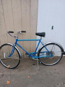 Schwinn Suburban 5-Speed Mens Road Bike, 22" Steel Frame, 27" Wheels, Metallic Blue