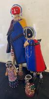 Handcrafted Maasai Beaded Doll Set of 4, Kenya/Tanzania, Traditional African Beadwork ( Sp 1 ) - 3