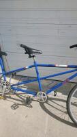 Shoreline Tandem Bicycle, Steel Frame, 700c Wheels, Blue, Upright Handlebars, Dual Bottle Cages - 4