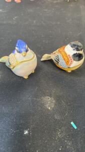 Assorted Animal & Fantasy Figurines, Hand-Painted Ceramic & Enamel, Set of 6 Collectibles
