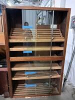 Large Freestanding Cigar Humidor Cabinet with Glass Doors and 5 Shelves - 2