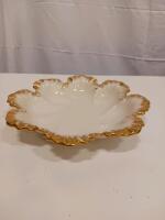 Carl Tielsch Porcelain Bowl, 11" Diameter, Scalloped Gold Gilt Edges, Late 1800s-Early 1900s - 2