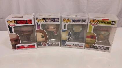 Funko Pop! Bundle - Rescue #480, Captain Carter #968, Vecna #1312, Raphael #1135 - Marvel, TMNT, Stranger Things