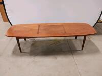 Mid-Century Modern Coffee Table, Wood, Rectangular, Inlaid Accent, Approx. 54"x20"x16"