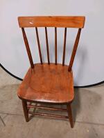 Antique Spindle-Back and Ladder-Back Chairs with Woven Seat - 4