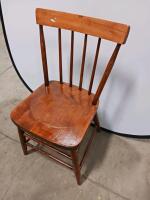 Antique Spindle-Back and Ladder-Back Chairs with Woven Seat - 5