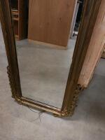 Ornate Full-Length Gold Gilt Wall Mirror with Decorative Floral Design - 3