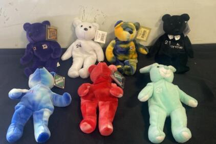 Salvino&rsquo;s Bammers Sports Plush Set &ndash; Magic Johnson, LT, Al "Oxy" Young, Tagged, 8.5" Bears & Bunny ( SP2 )