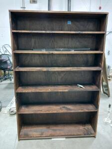 Tall 6-Shelf Freestanding Wooden Bookcase &ndash; Dark Stain, 72"x36"x12", Open-Back