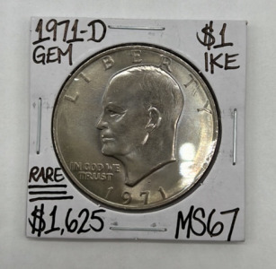 1971-D MS67 Rare Gem Ike Eisenhower Dollar